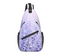 Borsa a tracolla viola lavanda fiore viola escursionismo zainetto zaino a tracolla zaino da viaggio per uomo donna