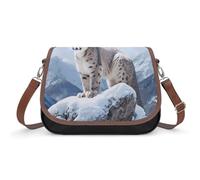 Borsa a tracolla viola Love da donna in pelle borse da viaggio borse a tracolla tote bag per uso quotidiano, Montagna Leopardo delle, Taglia unica