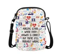 Borsa a tracolla "Where Every Answer Is Correct But You're Still Probably Wrong Nurses Gift Future Nurse Incoraggia, Ogni risposta Cb Uk, 0