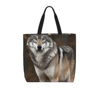 Borsa A Tracolla Wild Gray Wolf Donna Borse A Mano Elegante Tote Bag Impermeabile Borsetta Per Shopping Viaggi Scuola