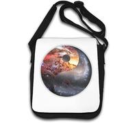 Borsa a tracolla Yin e Yang Cosmic Nebula Art Bianca, bianco, Taglia unica