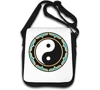 Borsa a tracolla Yin e Yang Lotus Balance Bianco
