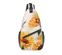 Borsa a tracolla, zaino a tracolla con stampa di soli gialli vivaci per donne e uomini a spalla casual