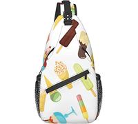 Borsa a tracolla, zaino a tracolla con stampa gelato gusto per donne e uomini a spalla casual