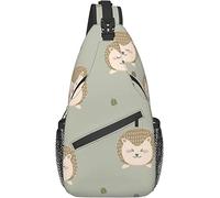 Borsa a tracolla, zaino a tracolla con stampa molti ricci per donne e uomini a spalla casual