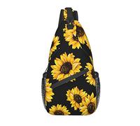 Borsa a tracolla, zaino a tracolla con stampa retrò soli primaverili per donne e uomini a spalla casual