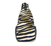 Borsa a tracolla Zebra Print African Animal Striped Hiking Daypack Crossbody Shoulder Backpack Travel Chest Pack for Men Women
