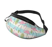 Borsa A Vita Cute Flamingos Palm, Marsupi Portasoldi Multiuso Marsupi Sportivo Moderno Bum Bag Per Fitness Viaggio Escursionismo