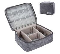 Borsa Accessori Elettronici Impermeabile Custodia per Elettronica Organizzatore Multifunzione per Cavi Disco Rigido Caricatore Portatile Tablet Grigio