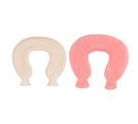 Borsa 'acqua calda a forma di U da 1 litro per collo invernale, spalla calda con morbida copertura soffice (Rosa)