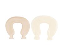 Borsa 'acqua calda a forma di U da 1 litro per collo invernale, spalla calda con morbida copertura soffice (Bianca)