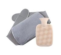 Borsa Acqua Calda, Borsa Dell'Acqua Calda, Cintura Regolabile, Borsa Dell'Acqua Calda in Pvc con Morbida Fodera in Peluche,Grigio1-2 PCs,1L