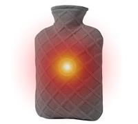 Borsa 'acqua calda da 1,2 l, con fodera rimovibile, termico caldo, 4 - 6 ore, trattiene il calore, con copertura anti-perdite, gambe spalle nuche, schiena scuola, campeggio, viaggi