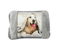 Borsa Acqua Calda Elettrica 400W 220V, Ricarica Veloce in 15 Min, Mantiene il Calore fino a 8 Ore, con Tessuto Morbido e Design Cane, 26x19cm, CE, RoHS