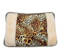 Borsa Acqua Calda Elettrica 500W Leopardata in Peluche Morbido - Scaldino Portatile Ricaricabile, Design Animalier per Mani, Piedi e Sollievo da Dolori (marrone)
