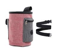 Borsa Addestramento Cane Tessuto Impermeabile Contenitore Crocchette Cintura Regolabile Addestramento Cani Accessori Sacchetto Di Allenamento Per Cani con Dispenser a Sacco Integrato, Rosso&17x15cm