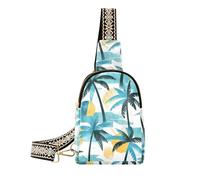 borsa alla moda blu estate palme per ragazze borse multiuso borsa per le donne per l'escursionismo