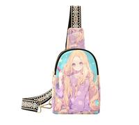 Borsa alla moda Cute Anime Purple Girl per donna leggera fanny pack borsa per pannolini per escursioni
