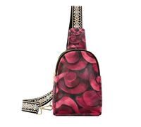 Borsa alla moda del cappello superiore della pittura a olio rosso del vino per la donna del cuoio delle donne del pacchetto del fanny crossbody per il pacchetto, Cappello a cilindro con pittura a olio