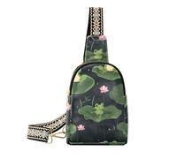 Borsa alla moda del fumetto della rana e del fiore per gli uomini borsa a tracolla di modo per le donne per