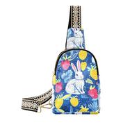 Borsa alla moda Dots Rabbite e Fragole Vivid per gli uomini borse leggere della borsa per le donne per il pacchetto di giorno, puntini coniglio e fragole vividi