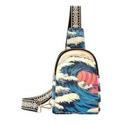 Borsa alla moda Ukiyo-e Style Waves per le donne zaino multiuso a tracolla per le donne per i viaggi, stile Ukiyo-e Waves, 1 taglia, Onde stile Ukiyo-e, 1 size