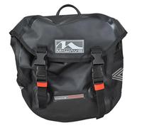 M-Wave Waterproof Carrierbags Manitoba with Cover, Matt Black, W/R&K Rail Twist, Volume approx. 2X12.5 Liter