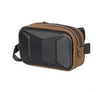 Borsa anteriore per bicicletta, borsa da manubrio per bicicletta, borsa per tubo superiore, custodia rigida per bicicletta, borsa per bici da strada, mountain bike (marrone)