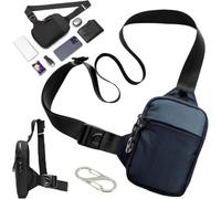 Borsa Anti Volo Con Chiusura Con Cerniera E Protezione RFID | Impermeabile e traspirante, tracolla regolabile e confortevole, compagno ideale per tutti i giorni e in viaggio (blu, S)