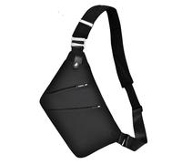 Borsa Antifurto a Tracolla Uomo Donna - Antitaglio con Zip Nascoste, Impermeabile IPX6, Borsa multifunzionale alla moda, Compatta per Viaggio e Città (Nero)