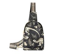 Borsa antifurto per ragazze con dinosauri alla moda con scheletro per borsa da donna a tracolla per zaino da giorno
