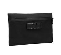Borsa antiodore, con chiusura a combinazione, 24,5 x 16,5 cm, custodia di sicurezza antiodore con lucchetto a combinazione, borsa Smell Proof Bag per contanti, viaggi, depositi bancari (nero)