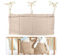 Borsa Appendere per Lettino, Organizer per Cameretta dei Bambini, 2 Tasche, Tasche Portaoggetti Letto, Portaoggetti Tasca da Appendere per Letto, Usato per Riporre Vestiti, Pannolini, Giocattoli