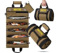 Borsa arrotolabile per attrezzi da uomo, di alta qualità, resistente, piccola borsa per attrezzi, organizer con tasche staccabili, tessuto Oxford impermeabile, adatta per moto, camion, elettricisti,