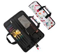 Borsa arrotolabile per coltelli da chef, borsa per coltelli, borsa per coltelli da chef, resistente rotolo per coltelli in Oxford con 13 scomparti per riporre utensili da cucina, borsa multiuso per