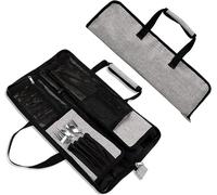 Borsa arrotolabile per coltelli da chef, resistente borsa Oxford per coltelli con 13 scomparti, manico facile da trasportare e tracolla, custodia multifunzione per viaggi, campeggio, escursionismo,