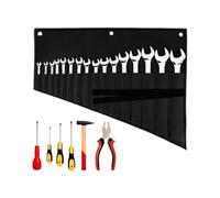 Borsa Arrotolabile Porta Chiavi Inglesi - Resistente Con Fasce Elastiche & Tasche | Astuccio Attrezzi Per Riparazione Auto, Camion, Quad & Fai Da Te | Rotolo Pieghevole Tessuto Oxford