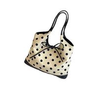 Borsa ascellare alla moda multiuso metodi di trasporto pratico tessuto in pelle PU interno spazioso per ufficio o viaggio, Nero e bianco