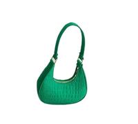 Borsa ascellare del feltro di tendenza del temperamento, borsa a tracolla per il tempo libero una borsa e pochette con dettaglio a catena, Verde, Brown
