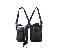 Borsa ascellare in nylon con risvolto asimmetrico nascosta multifunzione Borsa