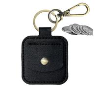 Borsa base per monete, in pelle PU, per monete, da donna, in pelle PU, per viaggi, per uso esterno, per uomini, adulti, tutte le età, Nero , vedi descrizione, Vedi descrizione