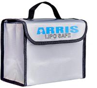 Borsa batteria LiPo ignifuga 215x155x115 mm per droni e modelli RC - Silver