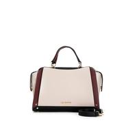 Borsa bauletto Cafè Noir similpelle sabbia e bordeaux con tracolla inclusa