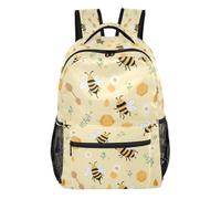 Borsa Bees And Pattern Zaino Gite alta capacità | Capiente Backpack Adattabile Zainetti Asilo Elementare