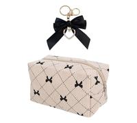 Borsa Beige Da 1 Pezzo E Fiocco Nero Da 1 Pezzo, Elee Borsa Da Donna, Accessori Moda Donna, Adatta Per I Viaggi Di Tutti I Giorni (Beige, Nero).