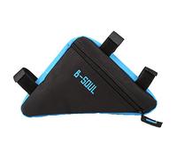Borsa Bicicletta Triangolo,Borse per Telaio da Bicicletta, Borsa da Sella per Bicicletta,Sacchetto Sella della Bicicletta Triangle Alforja per Mountain Bike( Colore : Black+Blue )