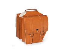 Borsa Biclettina in pelle 2 porte doppietta Montegrappa marrone chiaro - Made in Italy