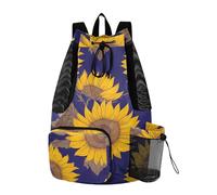 Borsa bicolore della corda delle borse del cordone del girasole con la separazione bagnata asciutta delle tasche
