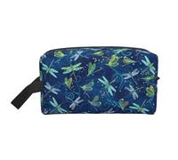Borsa blu dell'organizzatore di viaggio stampata libellula, custodia ad alta densità con schiuma protettiva per elettronica