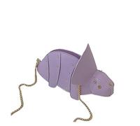Borsa Borchie Borsa a tracolla a tracolla in pelle PU da donna a forma di dinosauro con catena con rivetti Borsa a tracolla da donna for bambina Mini pochette for la spesa(Purple)